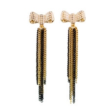 Bow Dangle Earrings 3"