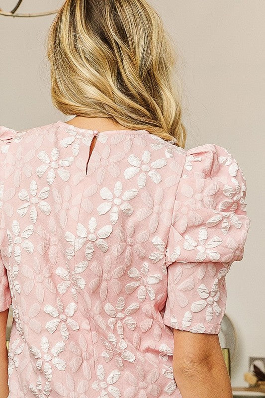 Bibi Floral Puff Sleeves Top