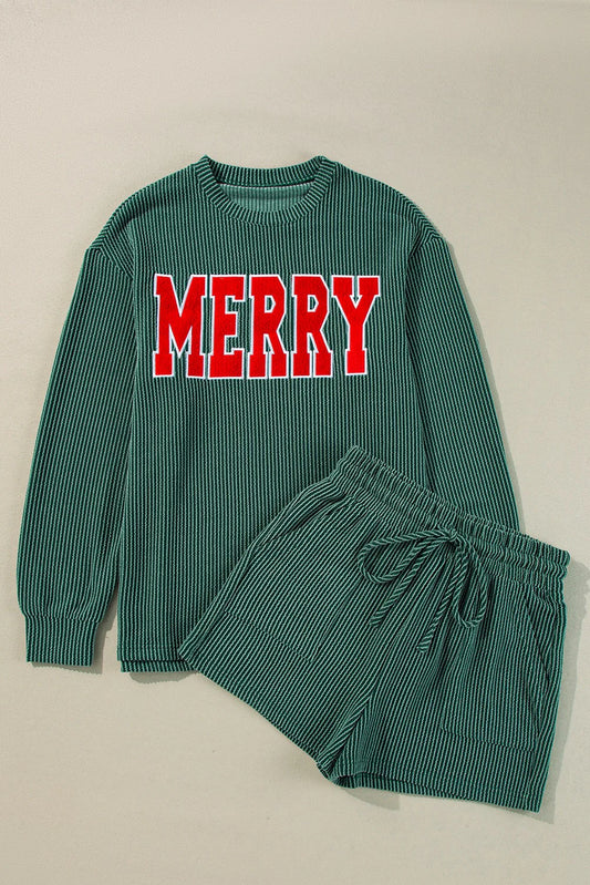 Pre-Order Green Merry Corded Short Set